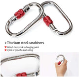 2-Pack Locking Carabiners Clip Aerial Yoga Hammock Accessories Heavy Duty Carabiner Hook with Screwgate for Climbing/Rappelling