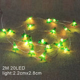 2M Christmas Santa Claus Snowman Snowflake Xmas Tree LED Light String Garland Ornament Christmas Home Decorations New Year Gift