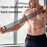 Adjustable Chest Expander Chest Muscle Exerciser Workout Chest Muscle Crossfit Resistance Band Strength Trainer for Home Gym