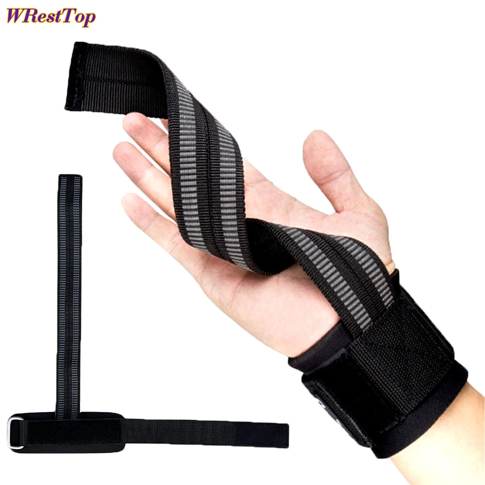 1Pair Weightlifting Wrist Straps Adjustable Non-slip Gym Fitness Strength Training with Premium Padded Wrist Wraps for Men Women