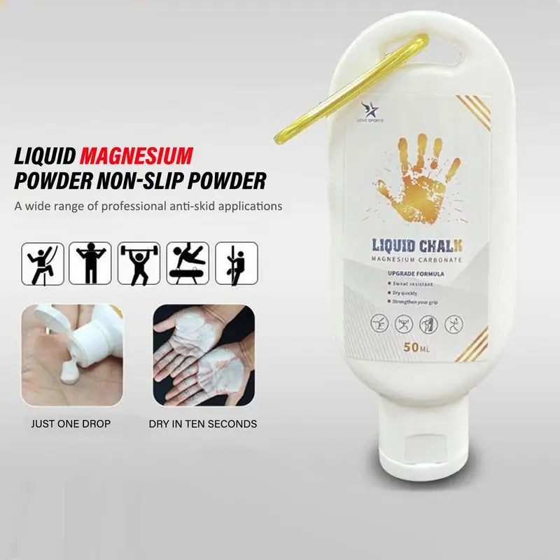 100/200ml Liquid Chalk Sports Magnesium Powder Fitness Weight Lifting Anti Slip Cream Grip Weight Lifting Climbing Gym Sports