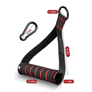 D-Ring Gym Handles Grip Workout Cable Machine Lightweight Handle with Hook Fitness Resistance Accessories for Muscle Training