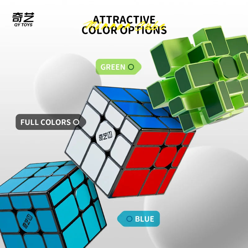 QiYi Stickerless Mirror Magic Cube 3x3x3 Professional 3x3 Speed Puzzle Children Toys Game Gift 3×3 Special Speedcube Cubo Magico